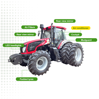 Tracteurs agricoles miniatures 4x4 de 30 ch, 50 ch, 60 ch, 70 ch avec cabine pour vergers de papayes, jardins et vergers
