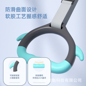 JH <b>Kids</b> Soft <b>Rubber</b> <b>Rings</b> 800Lb Capacity Indoor Gymnastics Equipment For Home Use - Product Image 3