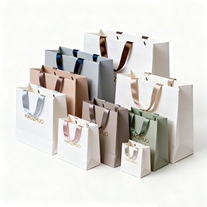 Bolsas de Regalo de Papel Impresas Personalizadas con Logotipo, con Asas de Cinta de Lujo, para Boutique - Product Image 1