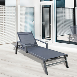 Tumbona de aluminio premium para exteriores, tumbona para playa y piscina, sillas plegables de calidad comercial, tumbona para playa - Product Image 4