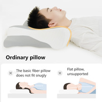 Oreiller cervical ergonomique en mousse à mémoire de forme à pression zéro pour plusieurs positions de sommeil, personnalisable OEM ODM