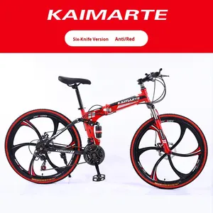 Venta al por mayor de fábrica bicicleta de montaña plegable cola suave 21-30 velocidad acero 24-26 pulgadas adulto estudiante joven bicicleta de cercanías - Product Image 6