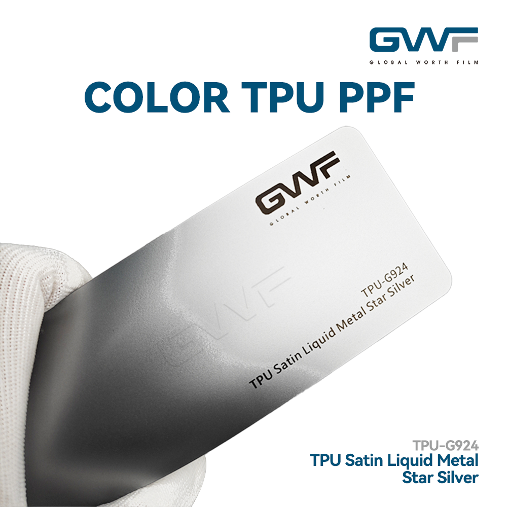 TPU Satiné Métal Liquide Argent Étoile
