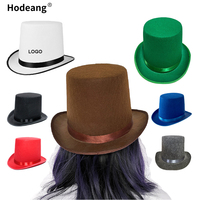 Chapeau haut de forme personnalisé avec logo, couleur unie, en feutre, chapeau magique, chapeau haut de forme pour homme, costume de fête