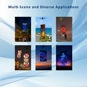 Layar <span class=keywords><strong>LED</strong></span> Sky Fly Flag Ultra Ringan Fleksibel Tahan Air untuk Iklan di Drone - Product Image 2