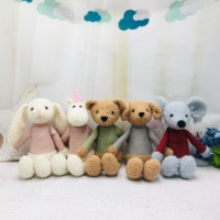 Boneka Hewan Plushie Custom, Boneka Lembut Kelinci Unicorn Tikus Beruang Anjing Kartun, Pabrik Plushie OEM ODM Hadiah