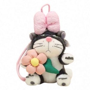 Porte-clés en peluche 3D personnalisés avec fermoir cœur, porte-clés ours en peluche, cadeaux de graduation en gros - Product Image 1