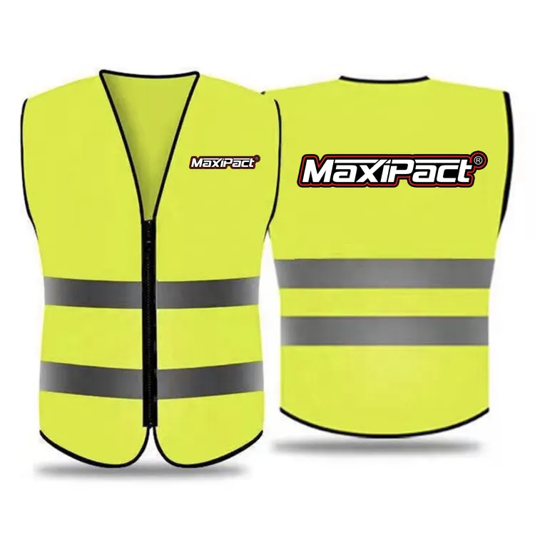 MaxiPact شبكة هوك سترة سلامة عالية الوضوح سترات عاكسة حار بيع الأصفر البرتقالي OEM مخصصة