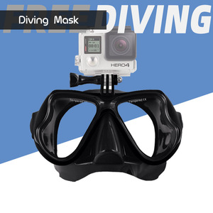 Liquid Silicone Diving Mask Two <b>Windows</b> Tempered Glass Camera Mount Snorkeling Water Sports - Product Image 4