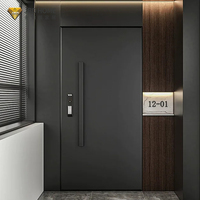 Porte d'entrée en acier ignifugé moderne pour la maison, isolation thermique, sécurité, design antivol