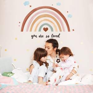 Calcomanías de arcoíris de dibujos animados para decoración del hogar, pegatina de PVC, extraíble - Product Image 4