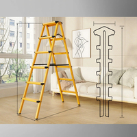 Échelle télescopique portative double face en aluminium compatible avec les Use-EN131 pour la maison et le jardin d'extérieur moderne Échelles pliantes pour monte-escalier