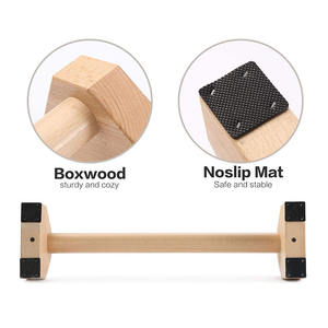 FDFIT Barra de realce de madera Dip slip Floor Pushup Manijas giratorias Home Fitness Push up Stands - Product Image 2