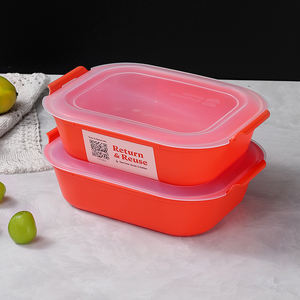 Bol à salade empilable avec rebord, personnalisé, imprimé, de qualité alimentaire, écologique, jetable, résistant aux fuites, durable, avec doublure en PP - Product Image 2