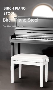 Banc de <span class=keywords><strong>piano</strong></span> ergonomique réglable en bois avec coussin Accessoires pour instruments de musique à usage professionnel - Product Image 5