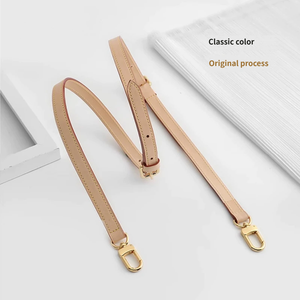 Sangle de sac en cuir véritable tanné végétal pour sac Speedy 20 et grand sac baguette, vente directe, sangle d'épaule en cuir véritable - Product Image 1