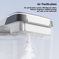 WC Intelligent Monobloc de Luxe Automatique avec Chasse d'Eau Automatique, Télécommande, Jet d'Eau, Monté au Sol et Siège Chauffant pour Salle de Bain