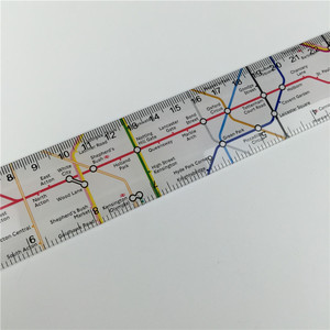 Righello per bambini in plastica trasparente 30cm 12 pollici rettilineo metrico di facile lettura pollici misure centimetriche uso ufficio a casa scuola - Product Image 5