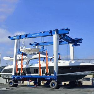 Grúa de pórtico móvil marina con capacidad de subida del 4%, 50t, 100t, 150t, 200t, elevador de embarcaciones con neumáticos de caucho, grúa de puerto - Product Image 3