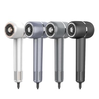 Pengering rambut ionik Motor tanpa sikat, pengering rambut ion negatif layar LED kecepatan tinggi pengering rambut profesional 110000rpm