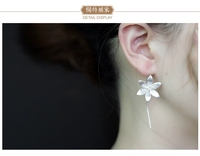 Anting Hoop Perak Murni EZ88 S925 Berlapis Rhodium Zirkon Perhiasan Hadiah Unisex Trendi