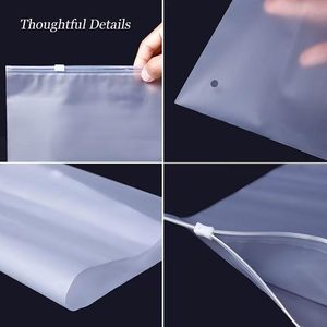 High Quality VANTUR Brand Matte Black Custom Printing Logo Clothing Frosted Zipper <b>Lock</b> <b>Bag</b> Model Y-26109-30 Recyclable for - Product Image 4