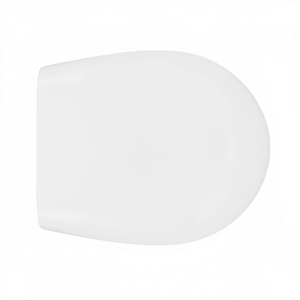 Siège de toilette en ABS thermoformé, allongé, 50 cm de long, 40 cm de large, fermeture douce, blanc, pour salle de bain - Product Image 3