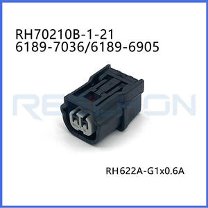 방수 <span class=keywords><strong>ABS</strong></span> 입구 압력 센서 구리 연료 인젝터 커넥터 플러그 6189-7036/6189-6905 DJ70210B-1-21 전조등 스티어링 - Product Image 2