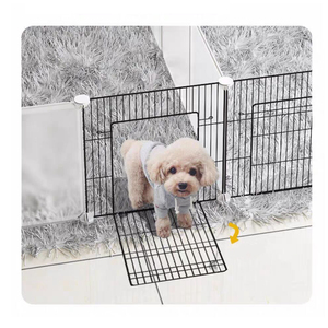 Puertas y bolígrafos para perros de alambre transpirable con puerta para mascotas jugando en la casa Contención de mascotas - Product Image 2