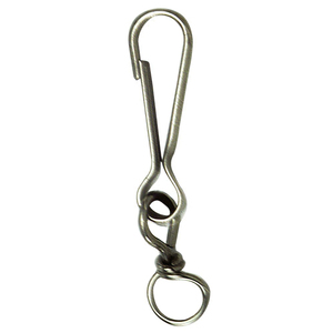 Mousqueton nickelé avec anneau pivotant de 50 mm. - Product Image 2