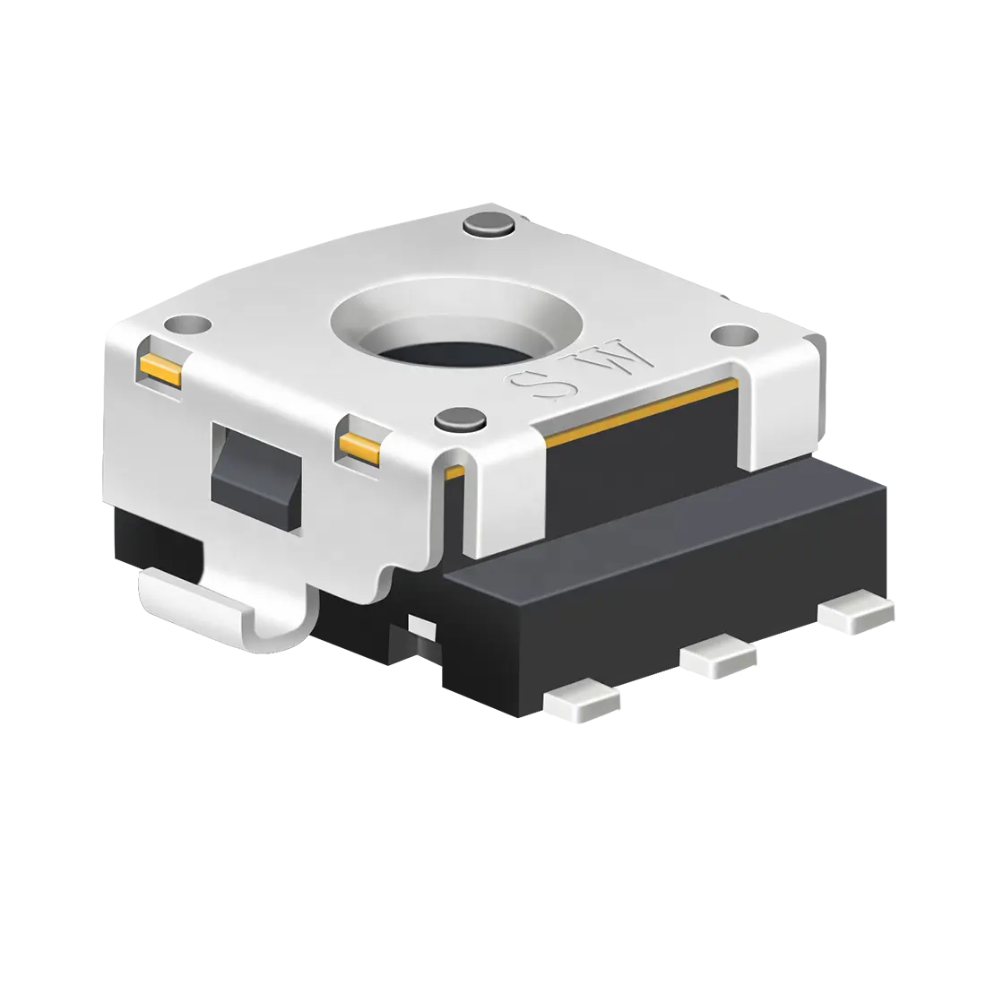 EC050104 Codificador rotativo através do eixo Codificador incremental para controle de volume