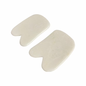 Wholesale Facial <b>Massager</b> for Face Application Natural White Jade Gua Sha Board - Product Image 2