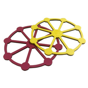 Fengyingrun <b>Silicone</b> Heat Insulating Pot <b>Pad</b> Round Petal Shape For Tabletop Use With Bowls And Pots - Product Image 2