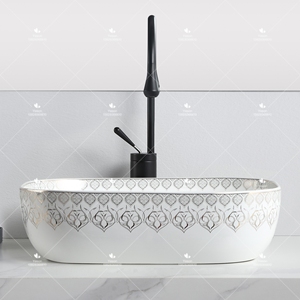 Lavabo en <span class=keywords><strong>céramique</strong></span> à poser sur plan de travail, forme carrée, prix de gros de Chaozhou, bonne qualité, pour salle de bain - Product Image 3