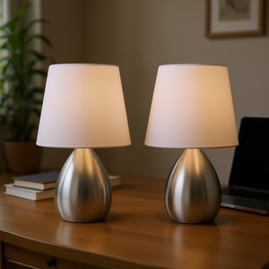 Juego de 2 Lámparas de Mesa Modernas DB Teamo, Mini Lámparas LED de Vidrio con Fuente de Alimentación de 5V CC para Dormitorios, Estudio y Decoración del Hogar - Product Image 2