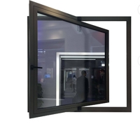 Fenêtres et portes à battants pivotants en alliage d'aluminium de qualité, double vitrage, fenêtres à battants en acier, style ouvert, fenêtre en aluminium