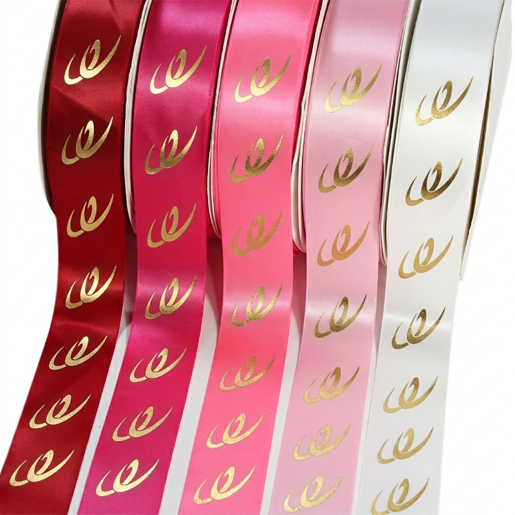 Halloween Printed Polyester Ribbon with Jute Texture for Party Decor and Gift Packaging Bulk Order Style Silk Ribbon