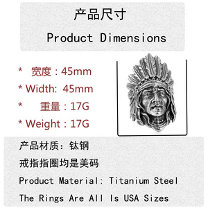 Men's Tribal Face <b>Ring</b> <b>Silver</b> Stainless Steel Punk Style Jewelry Gift 213037 - Product Image 4