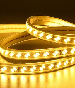 Setrip <span class=keywords><strong>LED</strong></span> 220V Antiair IP68 SMD5730 2835 120Leds/M Pita Lampu <span class=keywords><strong>LED</strong></span> Putih Hangat Lampu Diode Dapur Ruang Tamu - Product Image 3