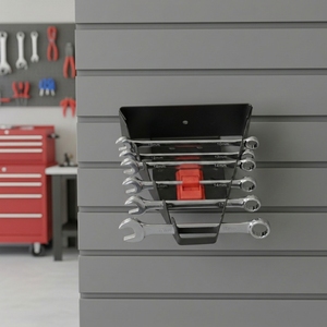 Support mural pour clés à molette, organisateur multi-emplacements en acier robuste, support à outils rouge avec verrou <span class=keywords><strong>de</strong></span> sécurité pour atelier <span class=keywords><strong>de</strong></span> mécanique et garage - Product Image 2