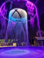 Cortina de Agua de Diseño Único para Decoración de Jardín, Fuente y Cascadas, Cortina para el Festival Sheikh Zayed en los Emiratos Árabes Unidos