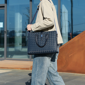 Maletín de Cuero PU Grande para <span class=keywords><strong>Hombre</strong></span>, Estilo Ejecutivo, para Computadora Portátil, Personalizable - Product Image 3