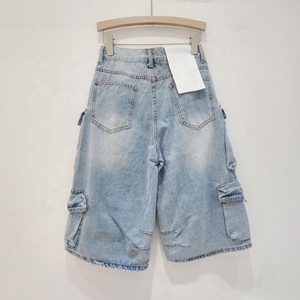 2024 Y2k Streetwear Shorts para mujer Vintage Washed Jeans Cargo tres cuartos <span class=keywords><strong>Carmen</strong></span> Pink Stretch Cargo Denim Jorts Pantalones Mujer - Product Image 6