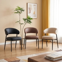 Chaise de salle à manger au design nordique moderne, chaises rembourrées pour restaurant, hôtel, maison, appartement, bar/cuisine