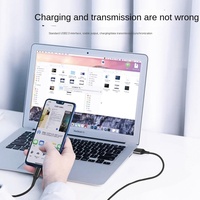 Jaket Android kabel Data USB mikro, kabel Data USB mikro untuk ponsel Android, jaket PVC 60W pengisian daya cepat, kartu suara V8, OTG 3A, pelindung kepang