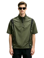 Veste de golf légère en nylon pour homme, coupe-vent à col zippé, anti-humidité, performance supérieure, vêtements de sport personnalisés pour équipe
