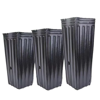 10x20 15*30 HDPE Ldpe noir en plastique moulé par soufflage Mini arbre Pot suspendu planteur pour extérieur maison jardin pépinière Pot de fleur