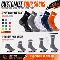 Chaussettes de sport personnalisées pour hommes, chaussettes de sport respirantes en tricot jacquard avec logo personnalisé, chaussettes courtes en coton tricoté pour le sport et la course à pied