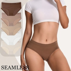 Braguitas <span class=keywords><strong>de</strong></span> Bikini Sexys <span class=keywords><strong>de</strong></span> Cintura Media, Tejidas, Sin Costuras, Sólidas, para <span class=keywords><strong>Mujer</strong></span> - Product Image 2