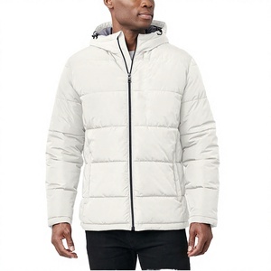 Veste doudoune en laine à col haut et capuche oversize pour homme, printemps - Product Image 3